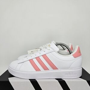 New adidas Grand Court Cloudfoam 'White Semi Pink Spark' Women's Shoes Size 8